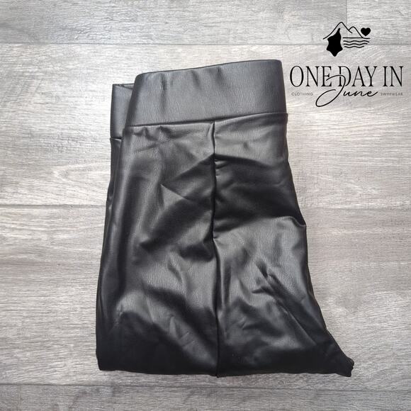 Loft Faux Leather Skinny Ankle Pants Size M - Picture 6 of 6